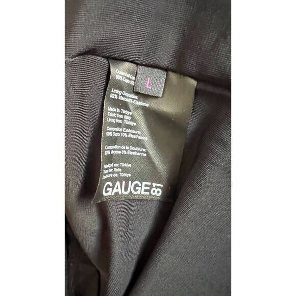 Gauge81 Suani Dress Womens Large Black Ruched One Shoulder Cut Out Drape Front D - Picture 9 of 10